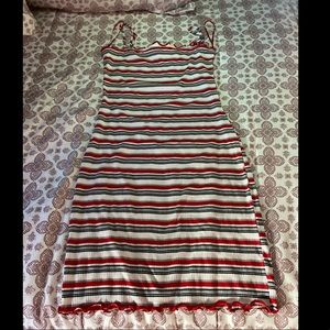 Red striped dress